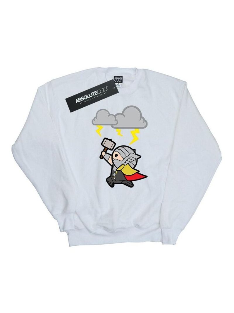 Marvel - Sweat GOD OF THUNDER Blanc - Kiabi
