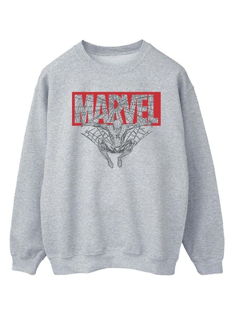 Marvel - Sweat Gris chiné - Kiabi
