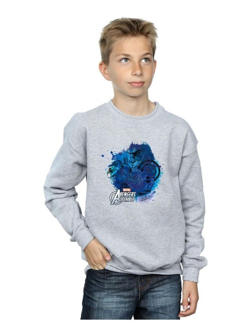 Marvel - Sweat Gris chiné - Kiabi