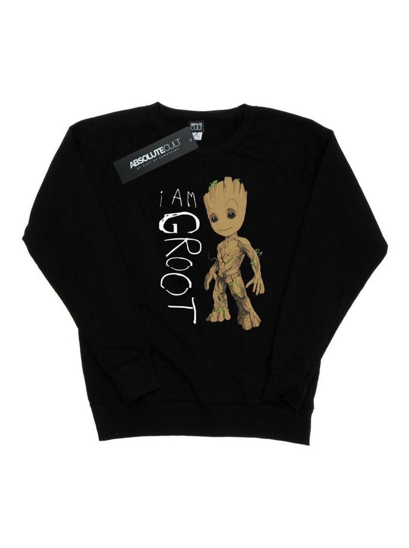 Marvel - Sweat GUARDIANS OF THE GALAXY AM GROOT Noir - Kiabi