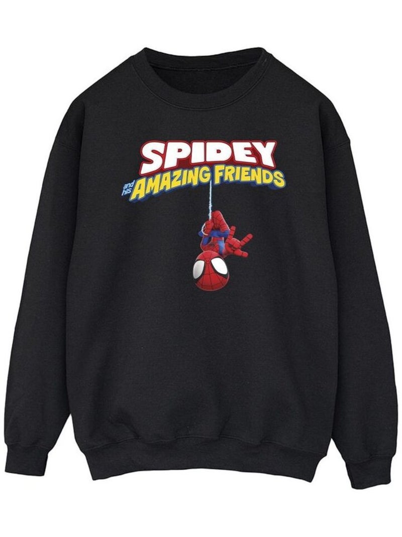 Marvel - Sweat HANGING UPSIDE DOWN Noir - Kiabi