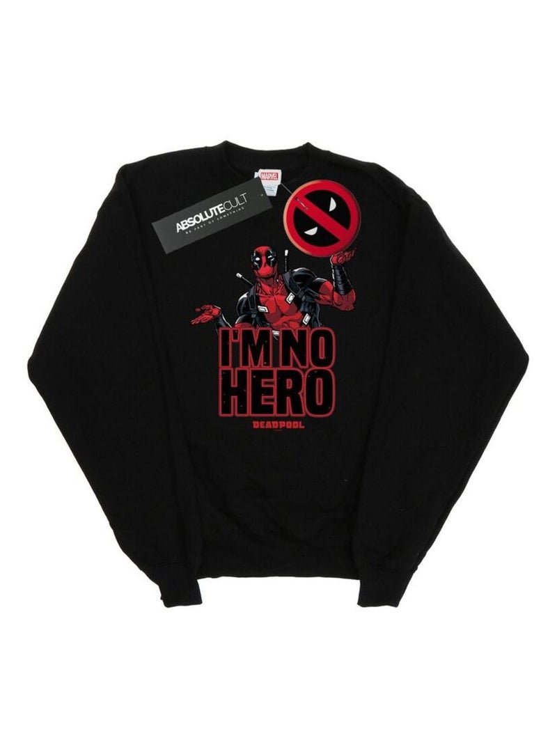 Marvel - Sweat I'M NO HERO Noir - Kiabi