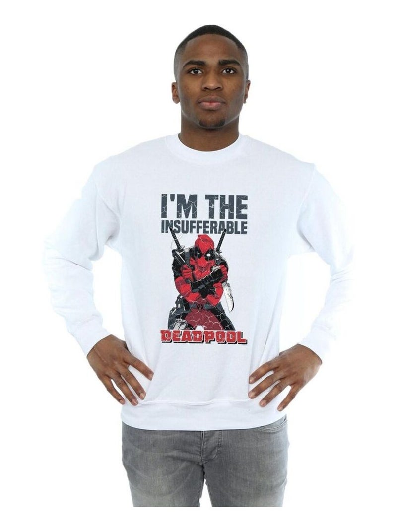 Marvel - Sweat I'M THE INSUFFERABLE Blanc - Kiabi