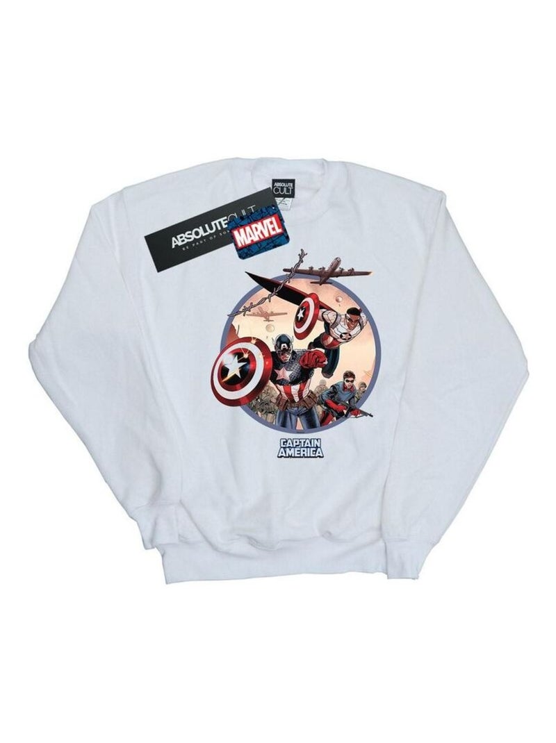 Marvel - Sweat IN BATTLE Blanc - Kiabi