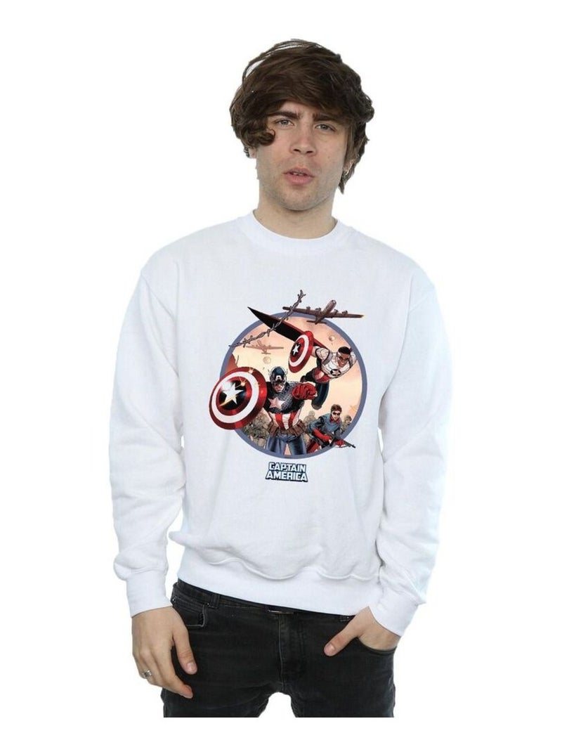 Marvel - Sweat IN BATTLE Blanc - Kiabi