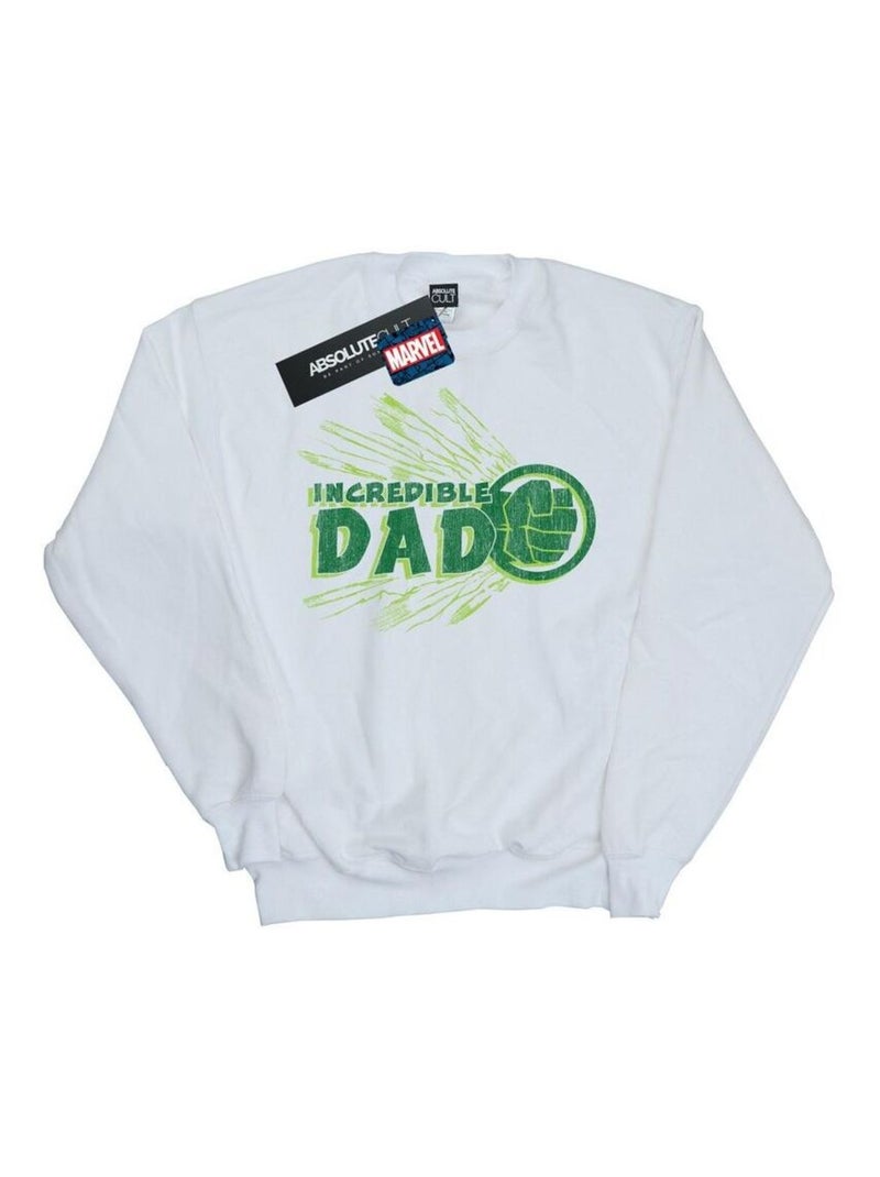 Marvel - Sweat INCREDIBLE DAD Blanc - Kiabi