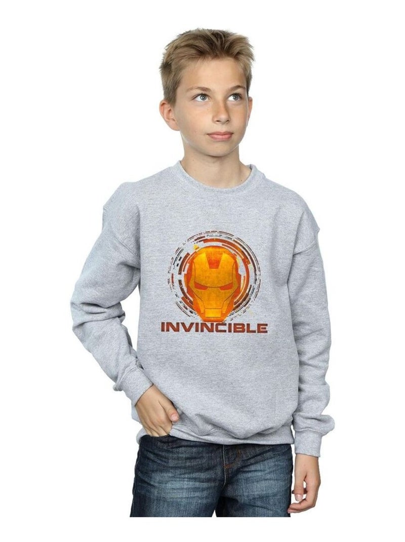 Marvel - Sweat INVINCIBLE Gris chiné - Kiabi