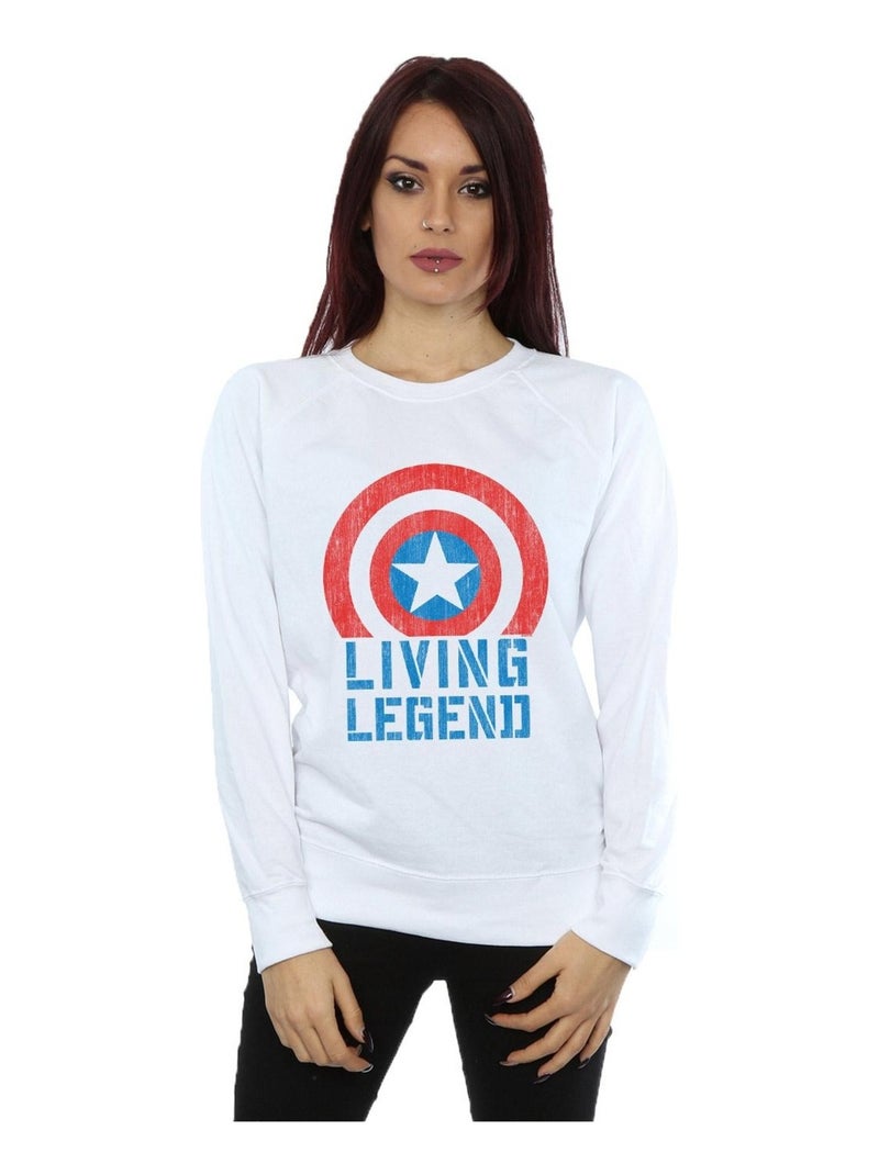Marvel - Sweat LIVING LEGEND Blanc - Kiabi
