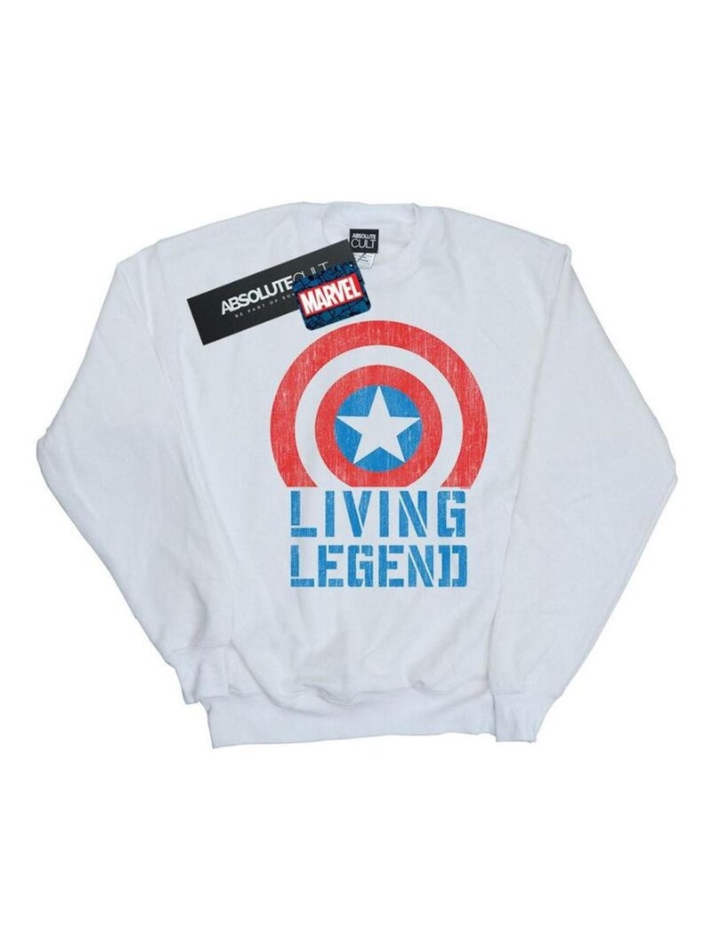 Marvel - Sweat LIVING LEGEND Blanc - Kiabi