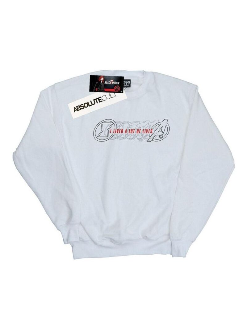 Marvel - Sweat LOTS OF LIVES Blanc - Kiabi
