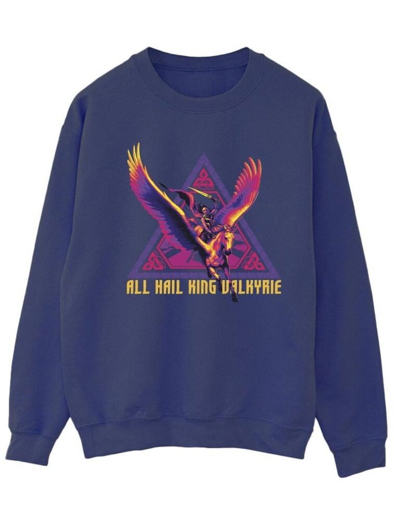 Marvel - Sweat LOVE AND THUNDER ALL HAIL Bleu marine - Kiabi