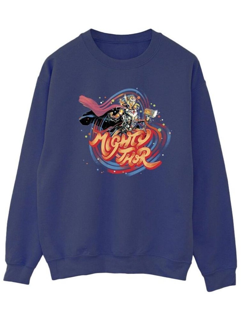 Marvel - Sweat LOVE AND THUNDER Bleu marine - Kiabi