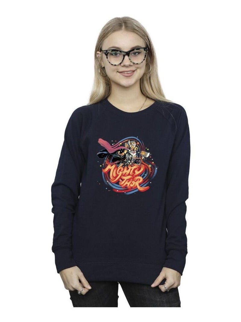 Marvel - Sweat LOVE AND THUNDER Bleu marine - Kiabi