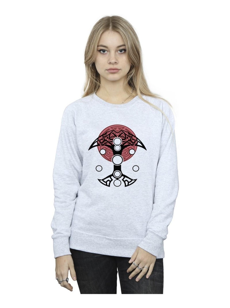 Marvel - Sweat LOVE AND THUNDER Gris chiné - Kiabi