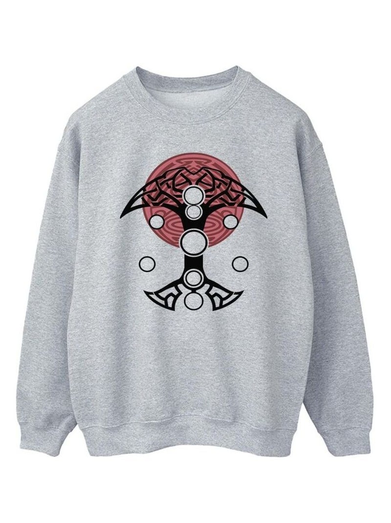 Marvel - Sweat LOVE AND THUNDER Gris chiné - Kiabi
