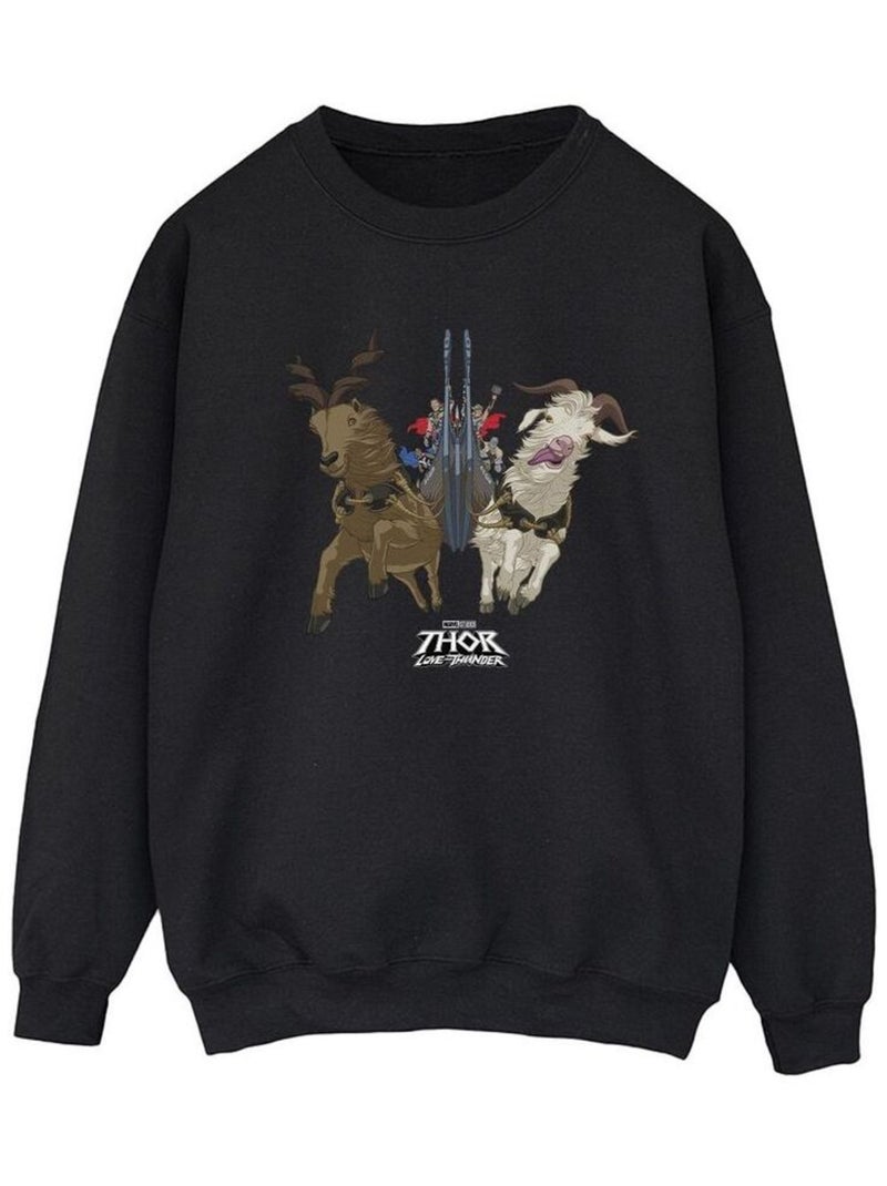 Marvel - Sweat LOVE AND THUNDER Noir - Kiabi