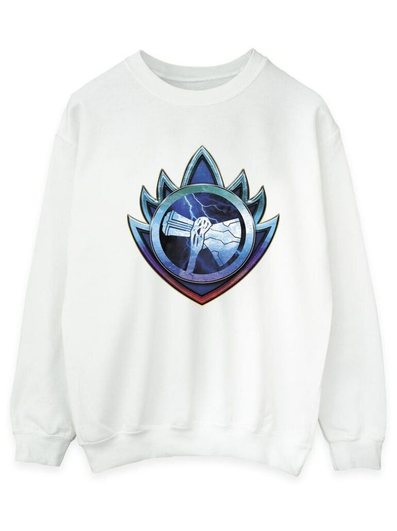 Marvel - Sweat LOVE AND THUNDER STORMBREAKER Blanc - Kiabi