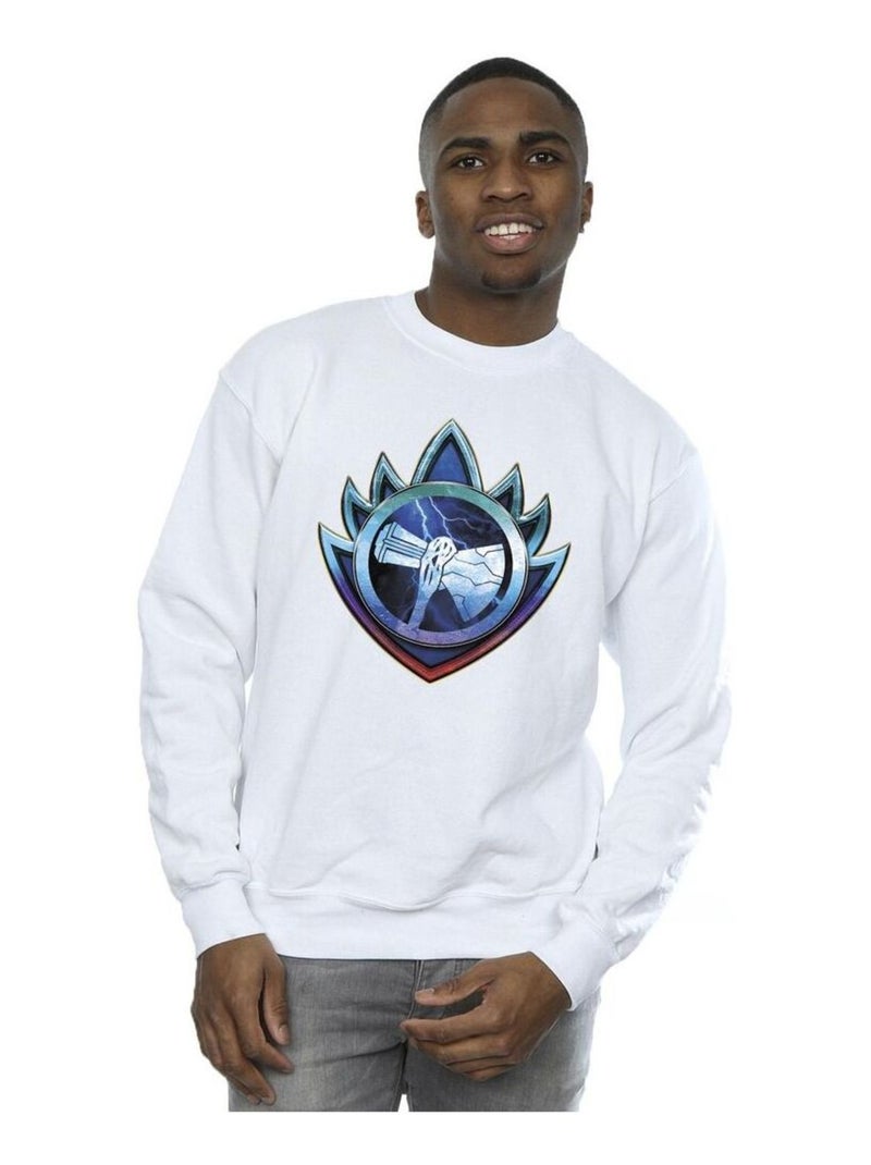 Marvel - Sweat LOVE AND THUNDER STORMBREAKER Blanc - Kiabi