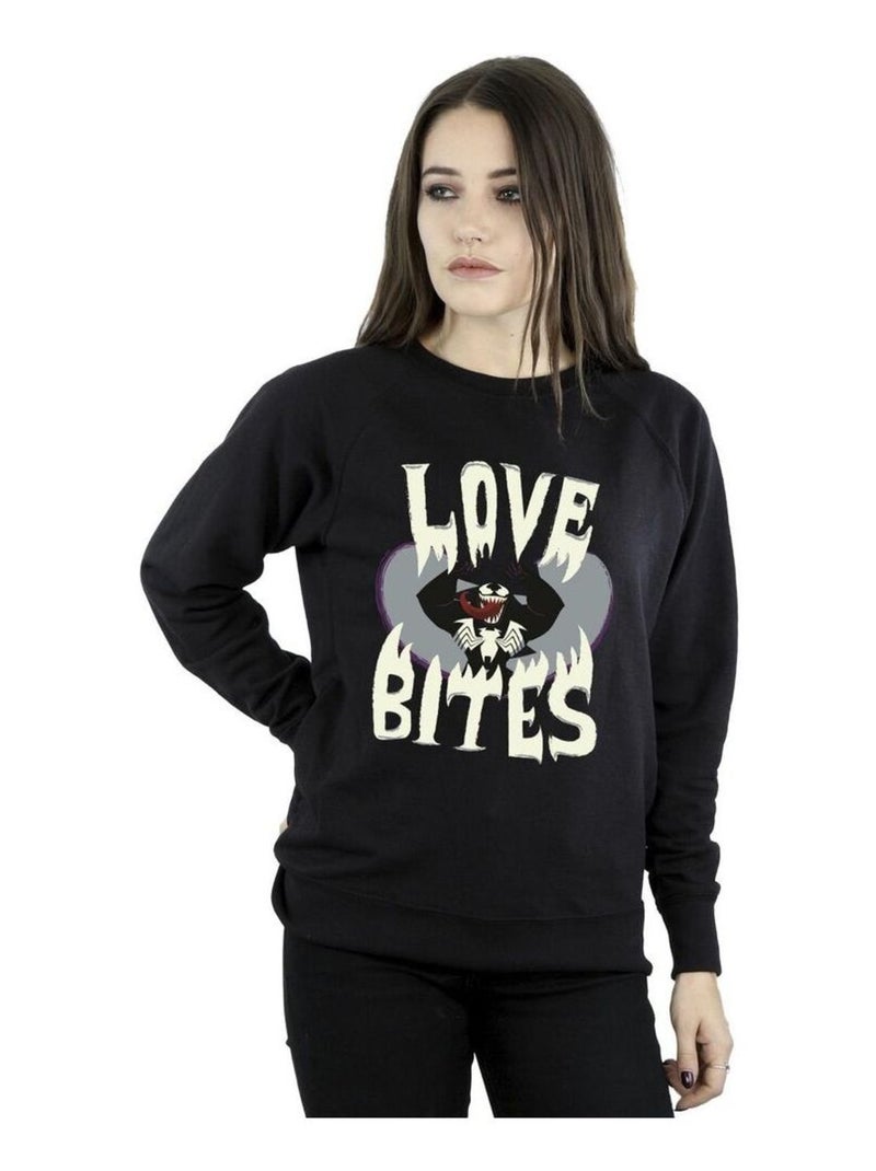 Marvel - Sweat LOVE BITES Noir - Kiabi