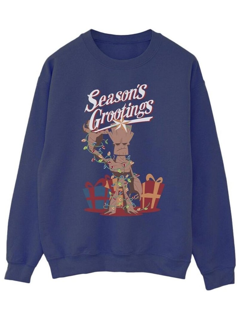 Marvel - Sweat MARVEL SEASON'S GROOTINGS Bleu marine - Kiabi