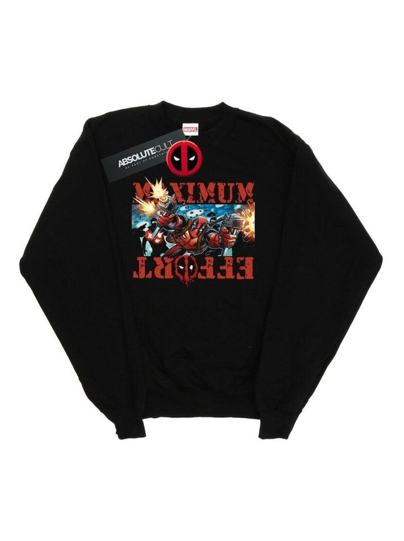 Marvel - Sweat MAXIMUM EFFORT Noir - Kiabi
