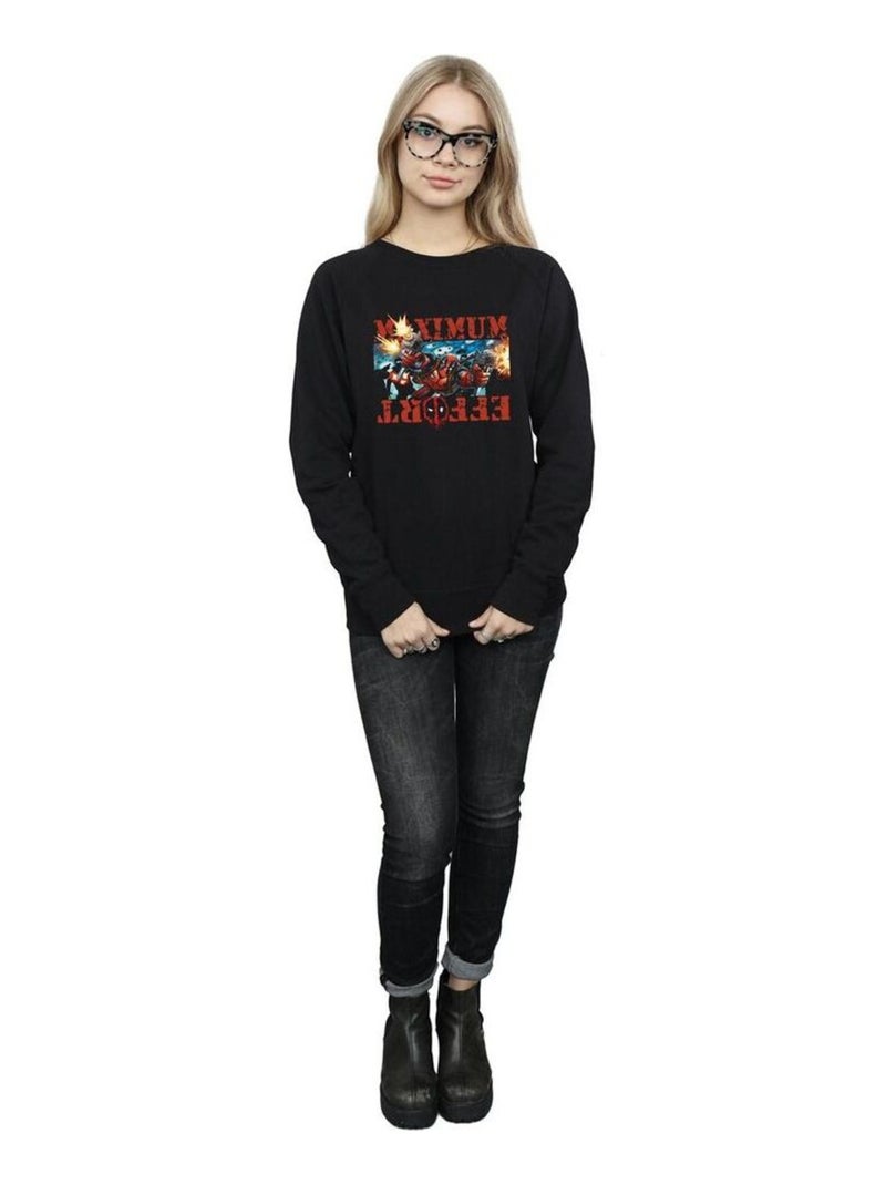 Marvel - Sweat MAXIMUM EFFORT Noir - Kiabi