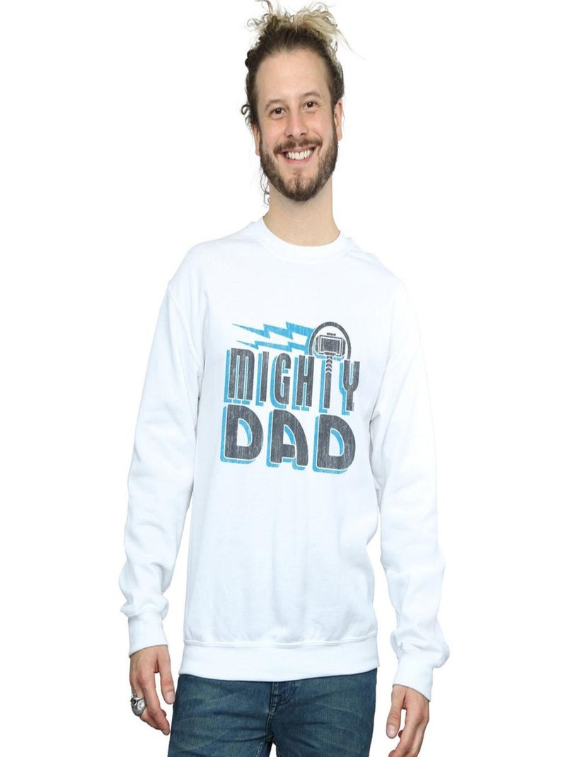 Marvel - Sweat MIGHTY DAD Blanc - Kiabi