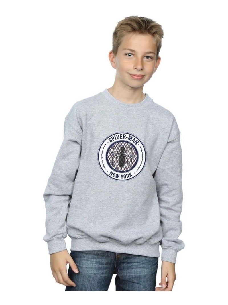 Marvel - Sweat NEW YORK Gris chiné - Kiabi