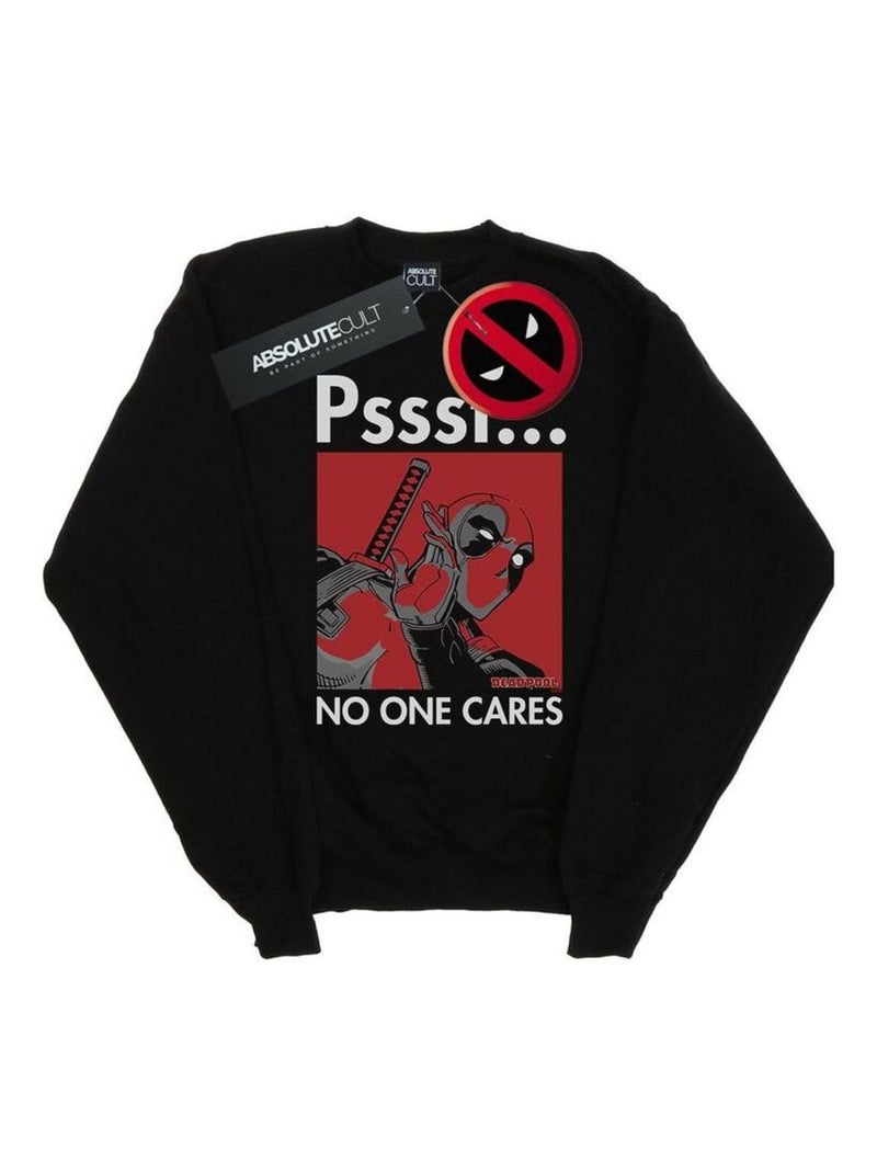 Marvel - Sweat NO ONE CARES Noir - Kiabi