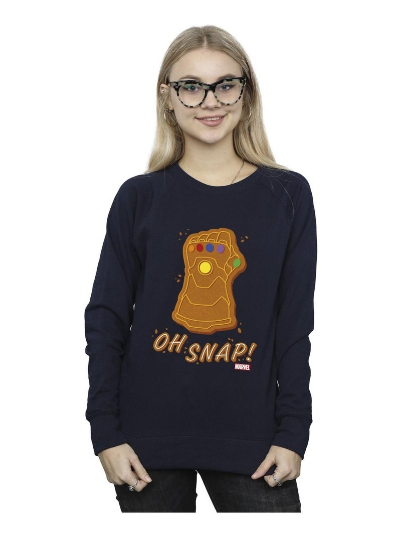 Marvel - Sweat OH SNAP Bleu marine - Kiabi