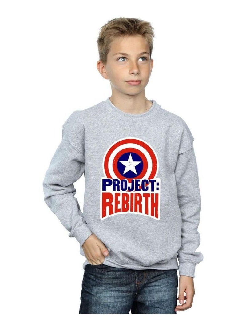 Marvel - Sweat PROJECT REBIRTH Gris chiné - Kiabi