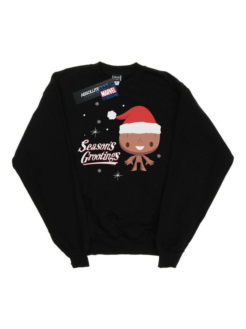 Marvel - Sweat SEASON'S GROOTINGS Noir - Kiabi