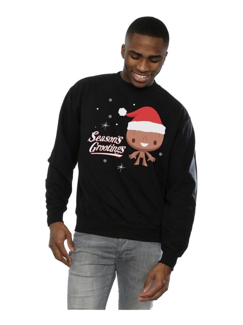 Marvel - Sweat SEASON'S GROOTINGS Noir - Kiabi