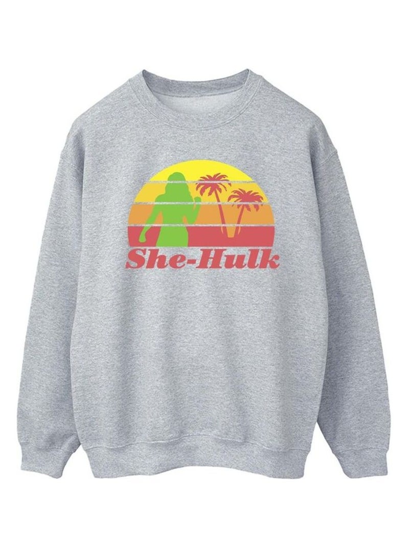 Marvel - Sweat SHE-HULK: ATTORNEY AT LAW SUNSET FLEX Gris chiné - Kiabi