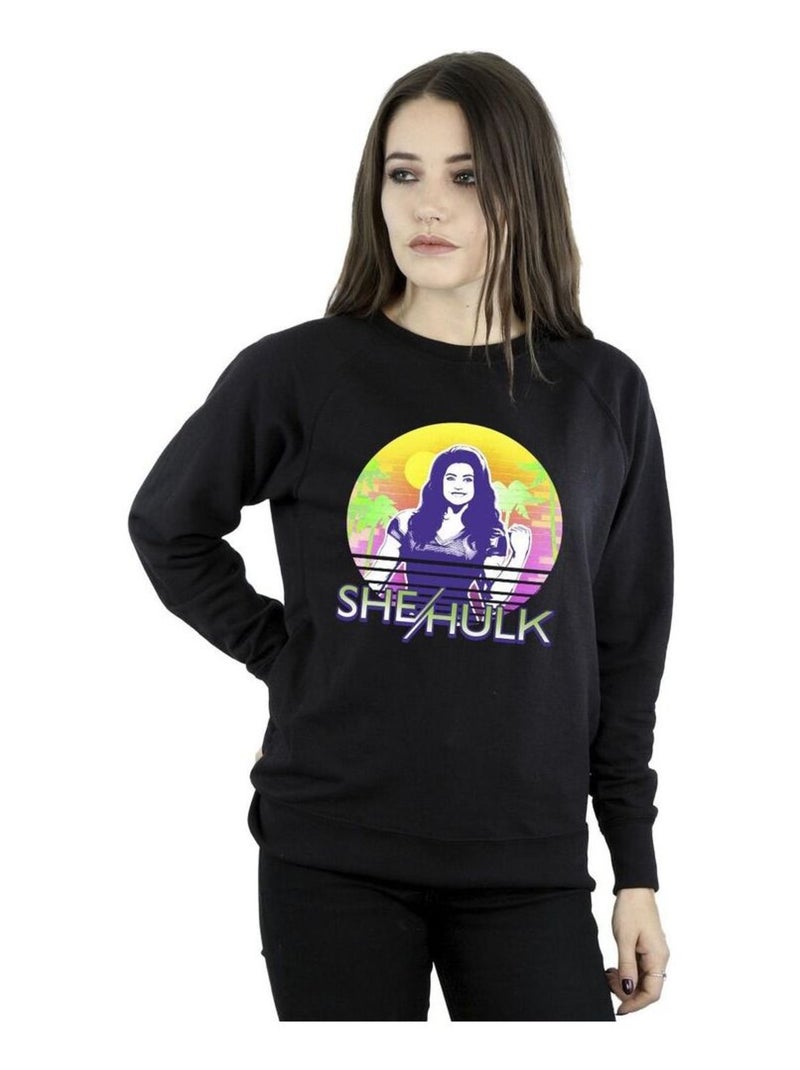 Marvel - Sweat SHE-HULK: ATTORNEY AT LAW SUNSET SMILE Noir - Kiabi