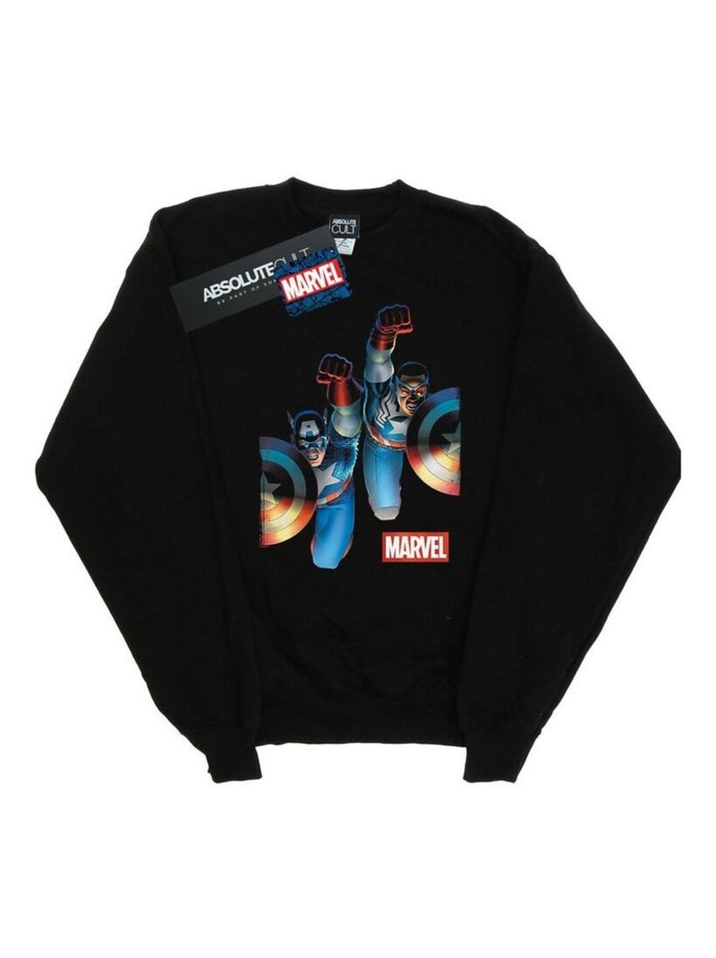 Marvel - Sweat SIDE BY SIDE Noir - Kiabi