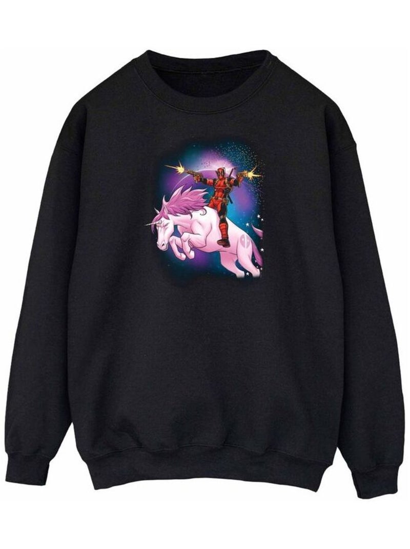 Marvel - Sweat SPACE UNICORN Noir - Kiabi