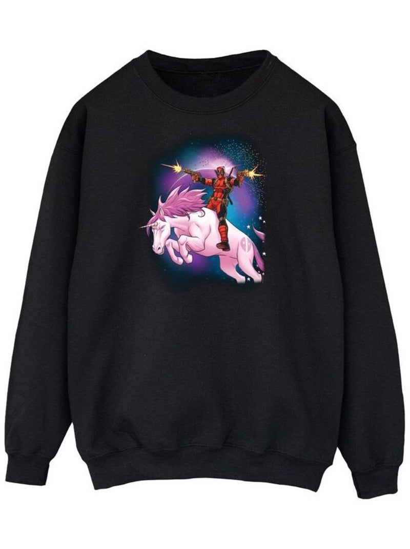Marvel - Sweat SPACE UNICORN Noir - Kiabi