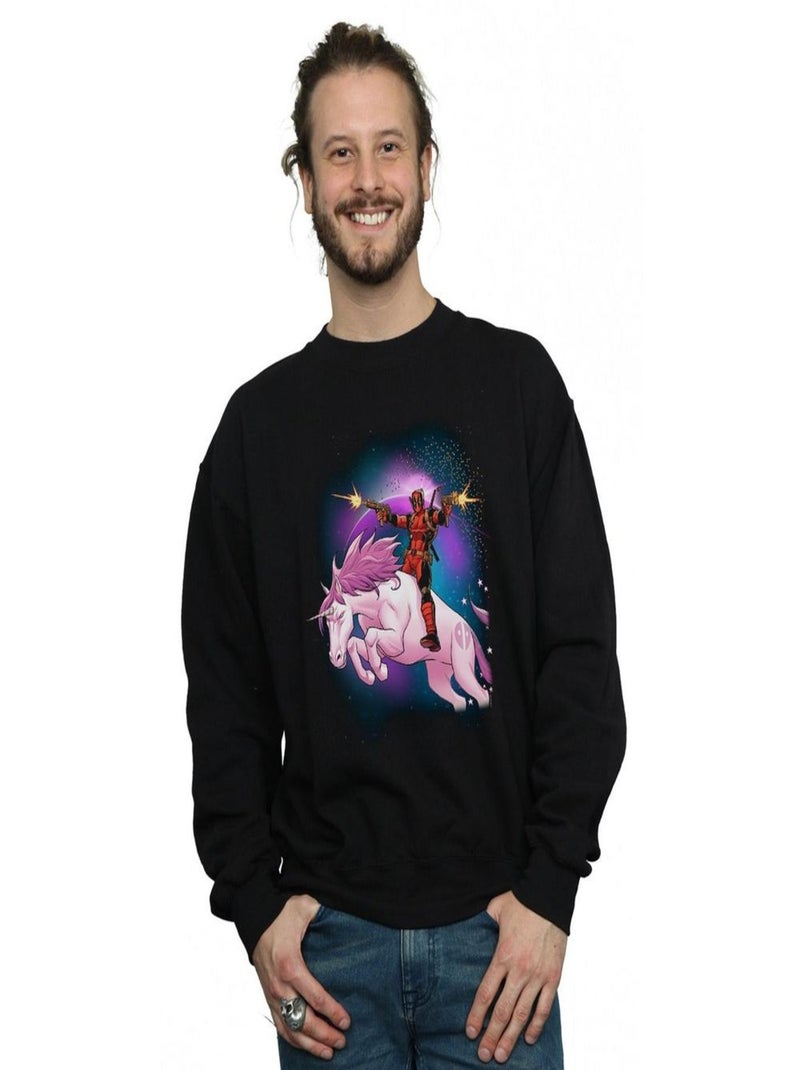 Marvel - Sweat SPACE UNICORN Noir - Kiabi