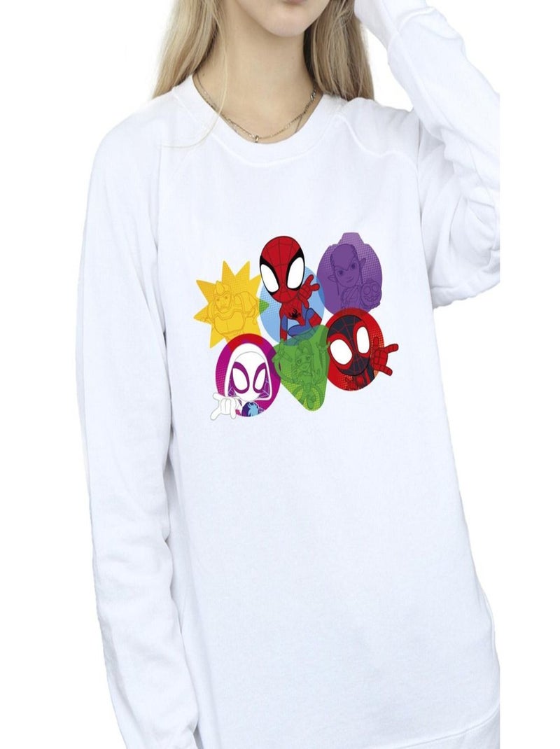 Marvel - Sweat SPIDEY AND HIS AMAZING FRIENDS Blanc - Kiabi