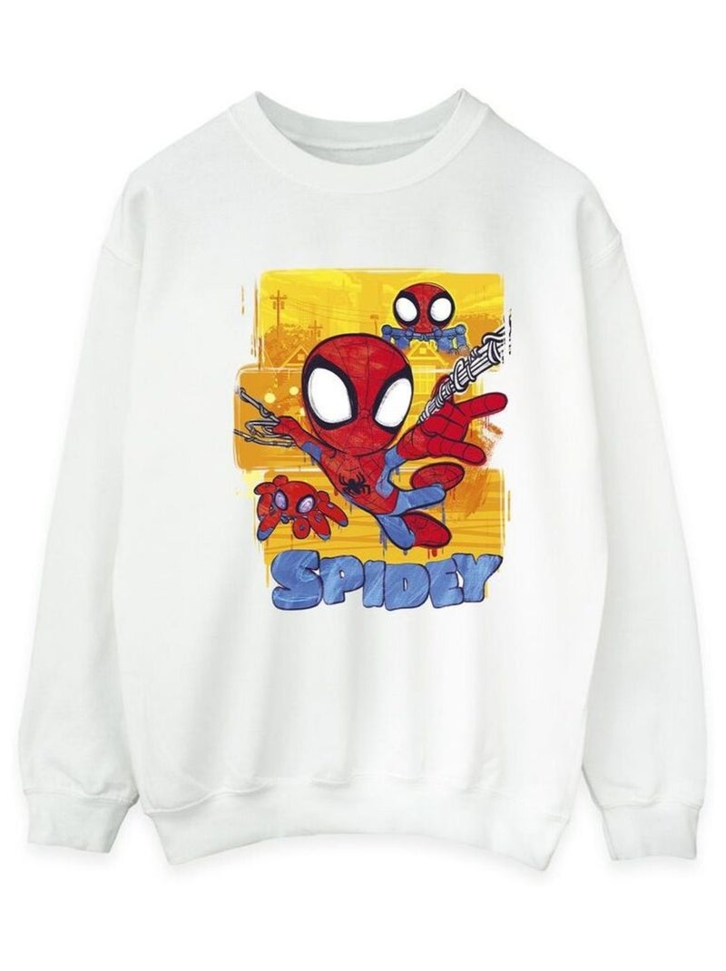 Marvel - Sweat SPIDEY AND HIS AMAZING FRIENDS Blanc - Kiabi