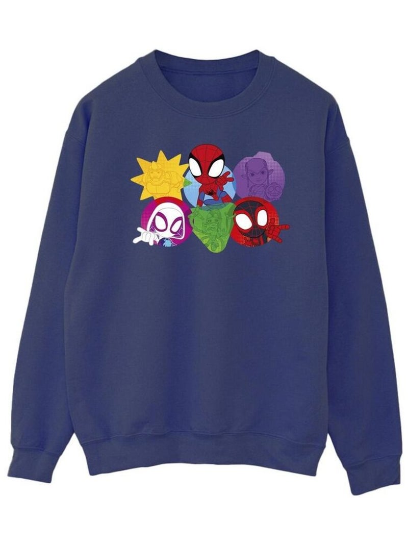 Marvel - Sweat SPIDEY AND HIS AMAZING FRIENDS Bleu marine - Kiabi