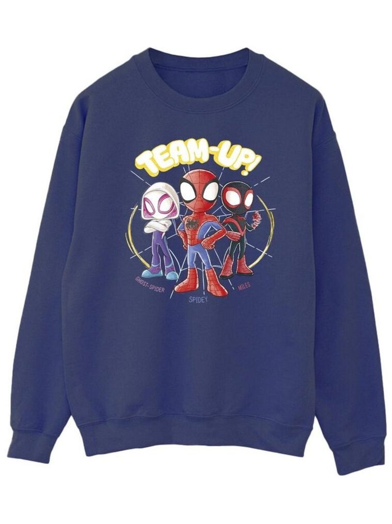 Marvel - Sweat SPIDEY AND HIS AMAZING FRIENDS Bleu marine - Kiabi