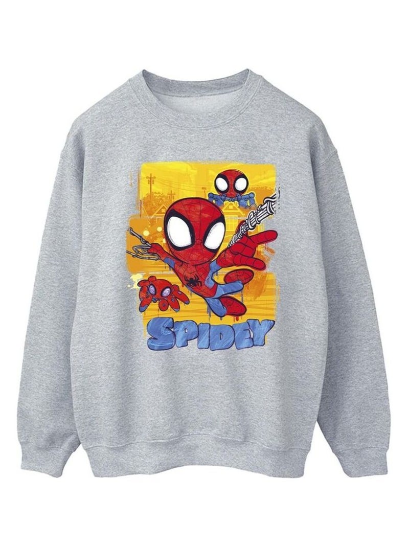 Marvel - Sweat SPIDEY AND HIS AMAZING FRIENDS Gris chiné - Kiabi