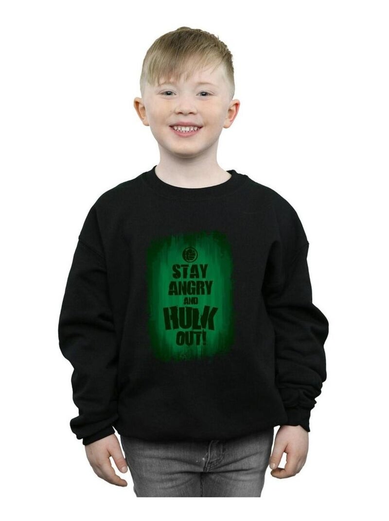 Marvel - Sweat STAY ANGRY Noir - Kiabi