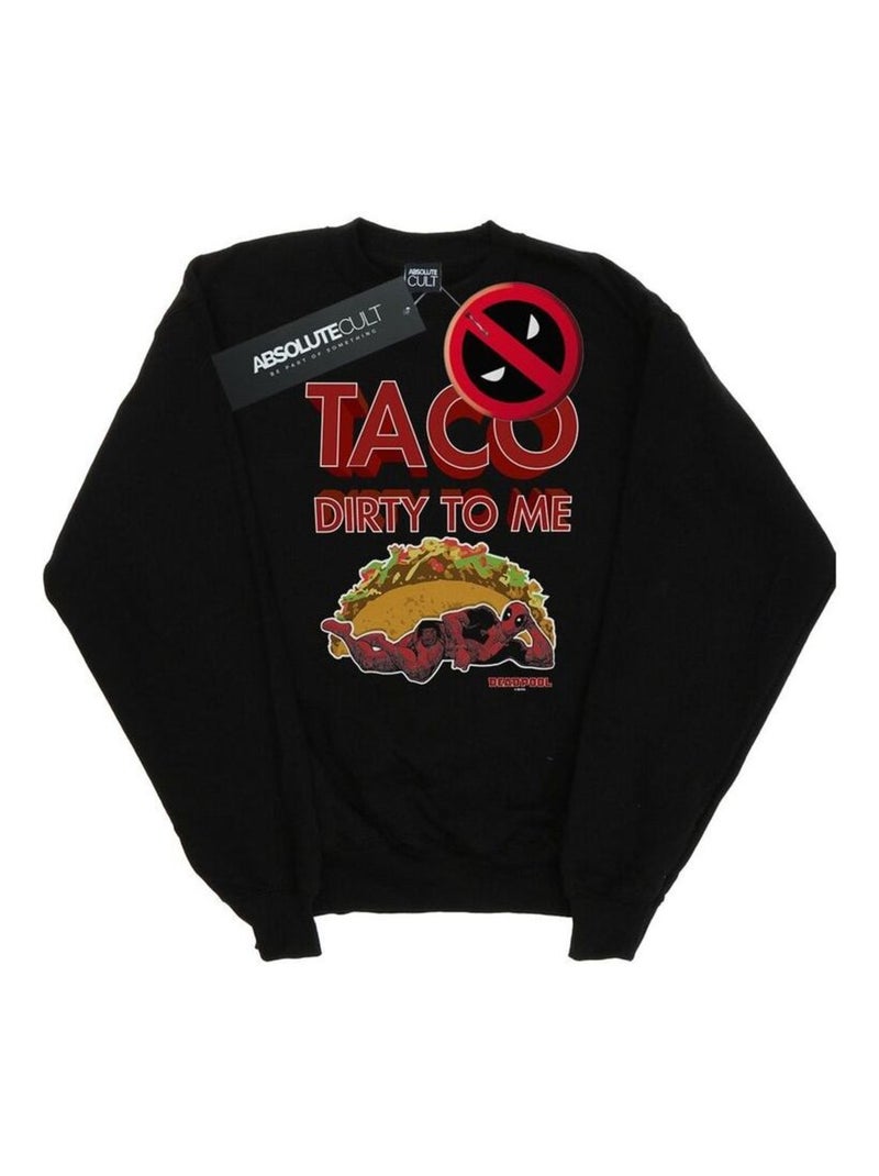 Marvel - Sweat TACO DIRTY TO ME Noir - Kiabi