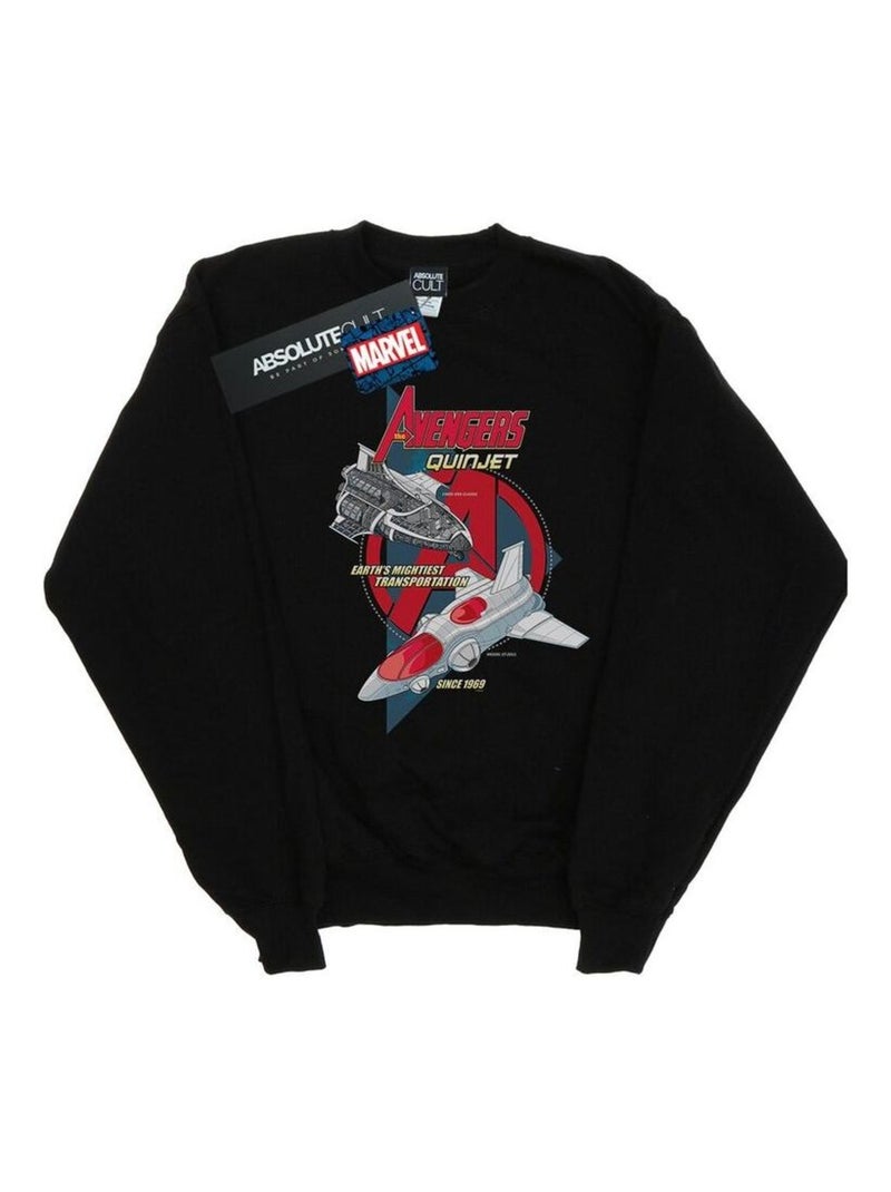 Marvel - Sweat THE AVENGERS QUINJET Noir - Kiabi