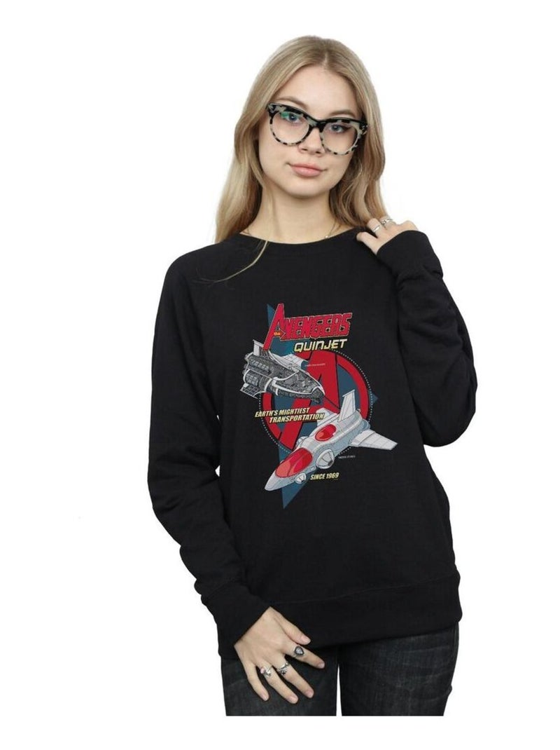 Marvel - Sweat THE AVENGERS QUINJET Noir - Kiabi