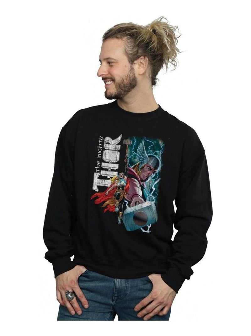 Marvel - Sweat THE MIGHTY THOR MIGHTY DUO Noir - Kiabi