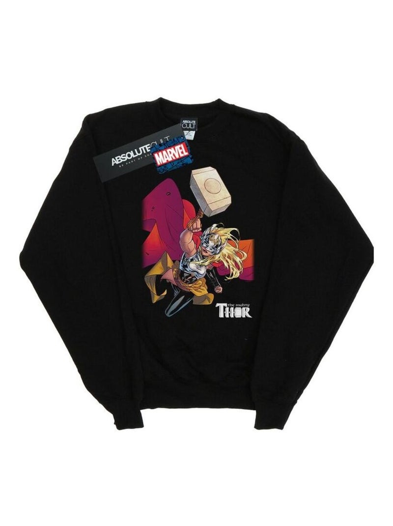 Marvel - Sweat THE MIGHTY THOR MJOLNIR Noir - Kiabi